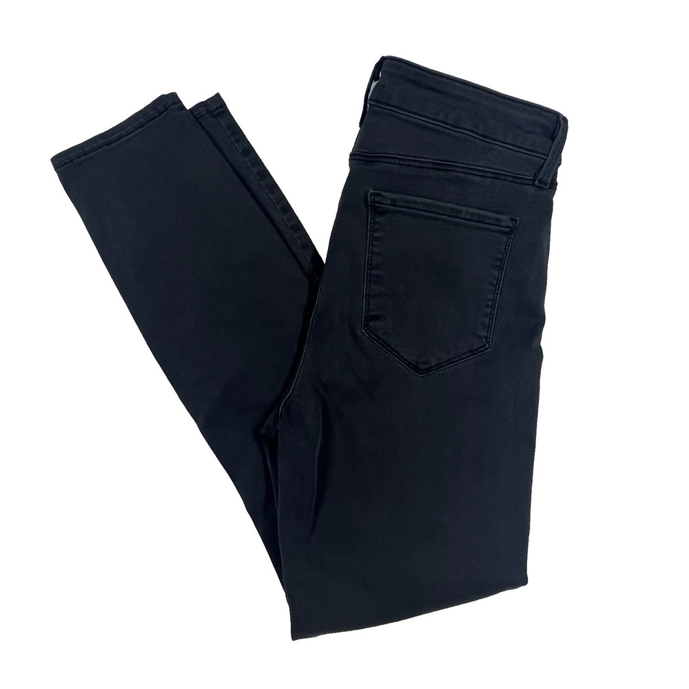 L'Agence Margot Skinny Jeans Women's 28 High Rise Distressed Charcoal Stretch